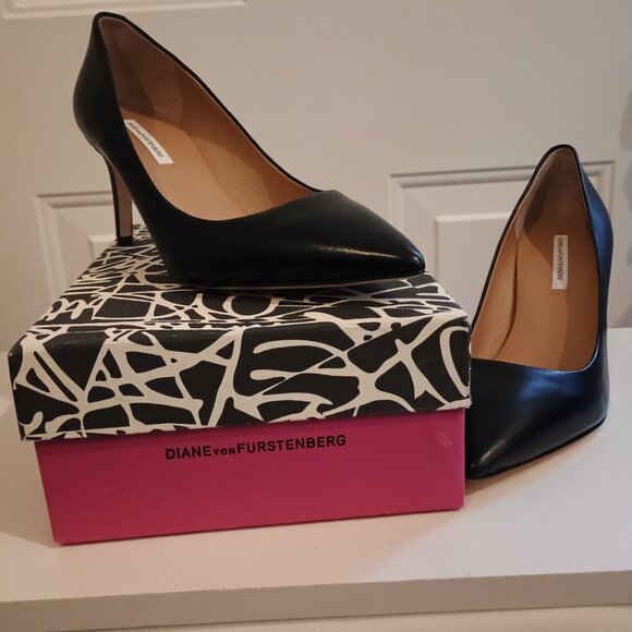 DIANE von FURSTENBERG V7130016 OLEE Black NAPPA, sz 10 - Never worn - Picture 4 of 9